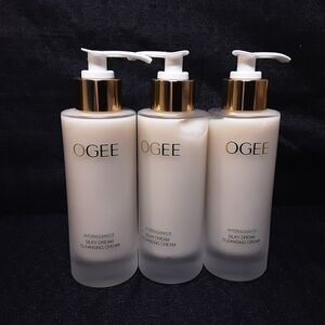 3 New OGEE Hydraganics Silky Dream Cleansing Cream - Cream/Gold Bottle 3oz.each
